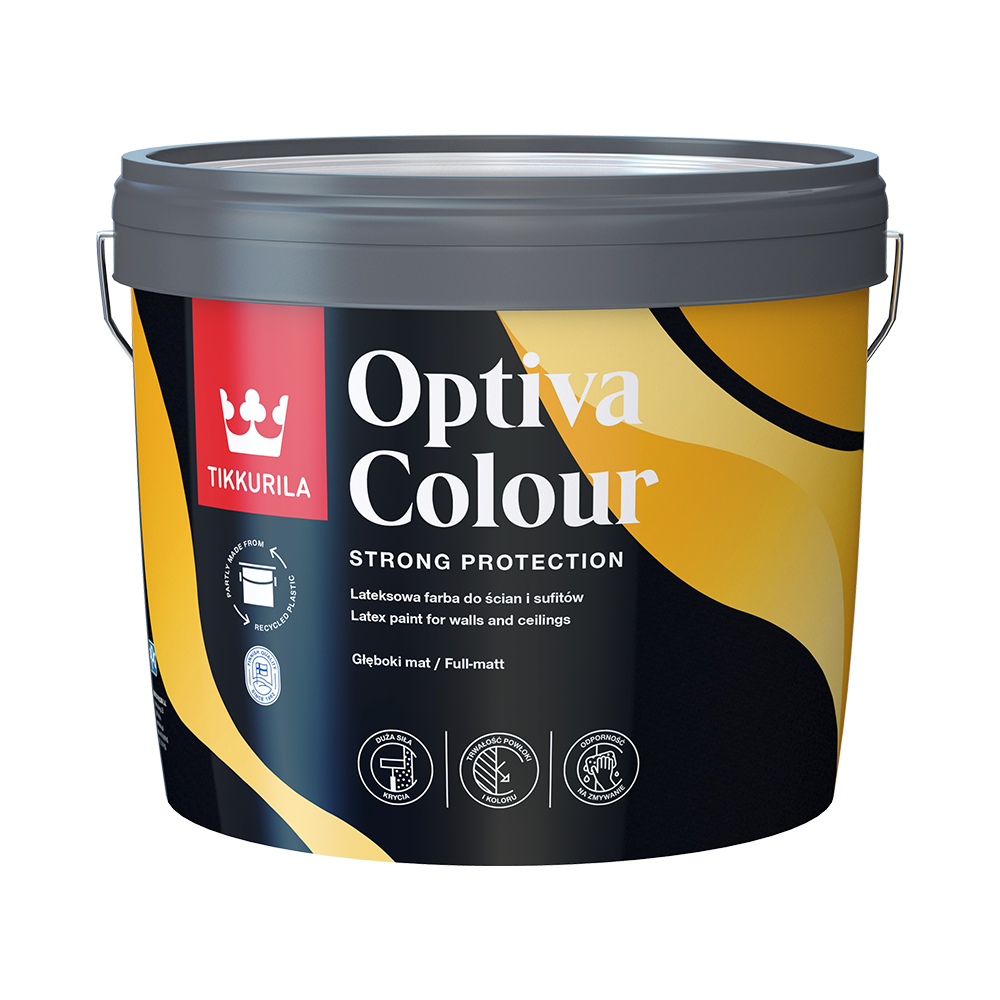 Фарба латексна TIKKURILA Optiva Colour База А мат біла 2,7 л 3,51 кг